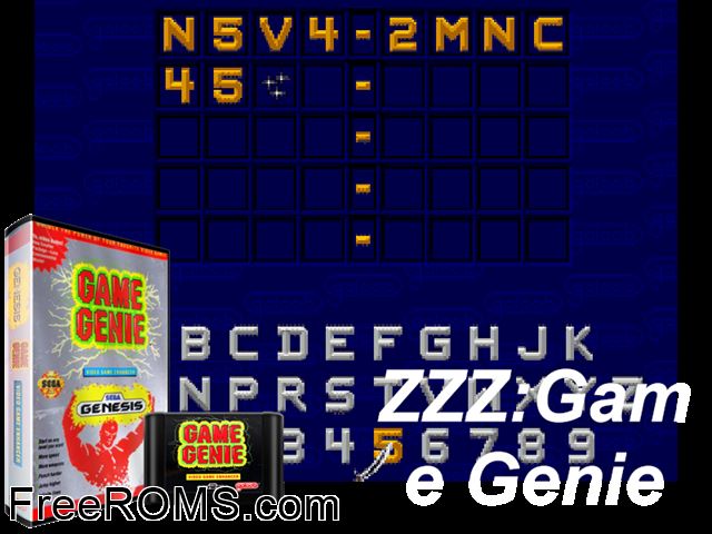 Gameie (REV00).gen Genesis game showing 3D box cover and gameplay screenshot