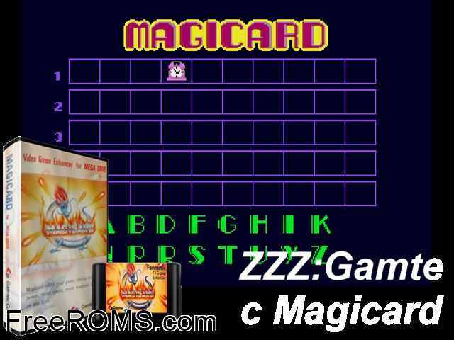 Gamtec Magicard Genesis game showing 3D box cover and gameplay screenshot