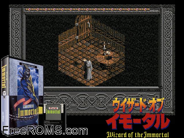 Immortal Genesis game showing 3D box cover and gameplay screenshot