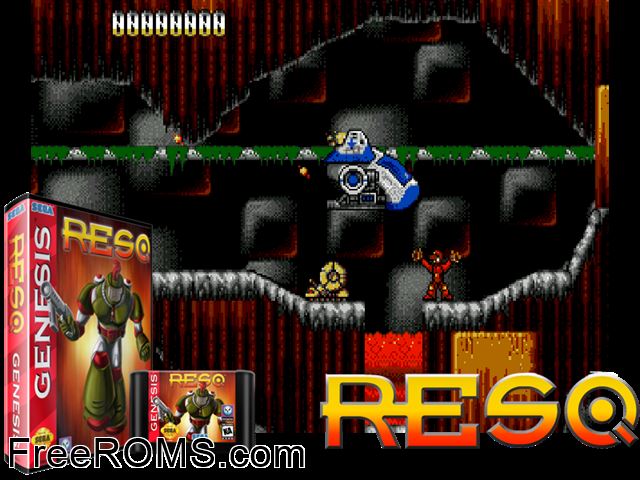 Resq (Beta) Genesis game showing 3D box cover and gameplay screenshot