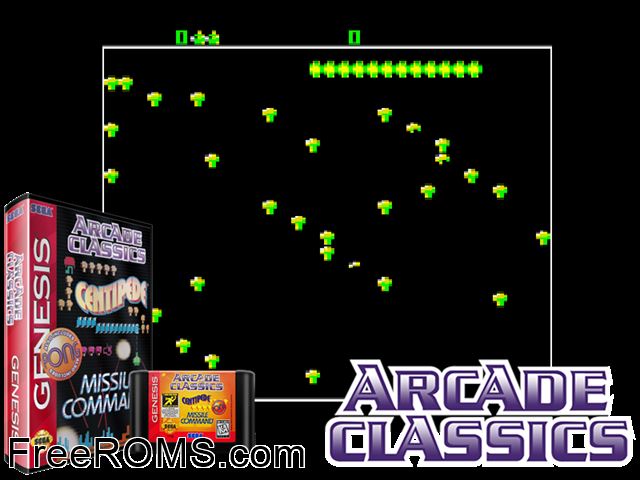 Sega Arcade Classics Genesis game showing 3D box cover and gameplay screenshot