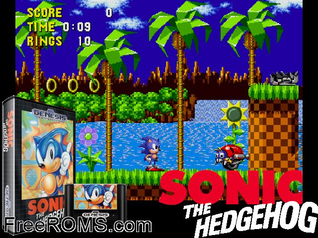 Sonic Tikal (S1 Hack) Genesis game showing 3D box cover and gameplay screenshot