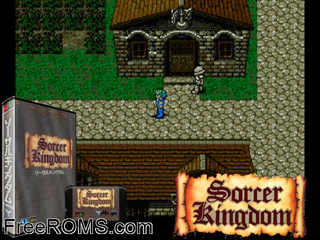 Sorcer Kingdom (Japan) Genesis game showing 3D box cover and gameplay screenshot