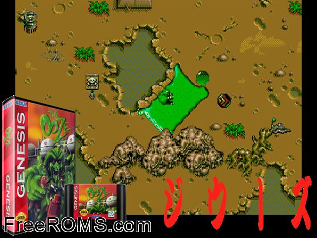Ooze Genesis game showing 3D box cover and gameplay screenshot