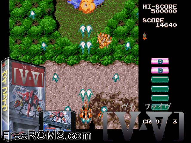 V-Five (Japan) Genesis game showing 3D box cover and gameplay screenshot
