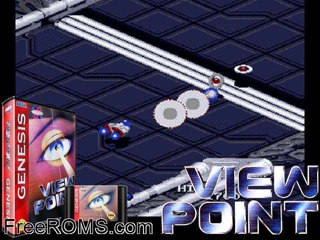 View Point Genesis game showing 3D box cover and gameplay screenshot