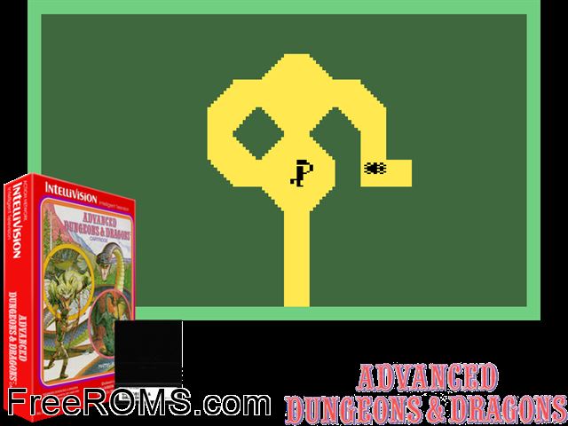 Adventure -ADandD - Cloudy Mountain- (1982)(Mattel) Intellivision game showing 3D box cover and gameplay screenshot