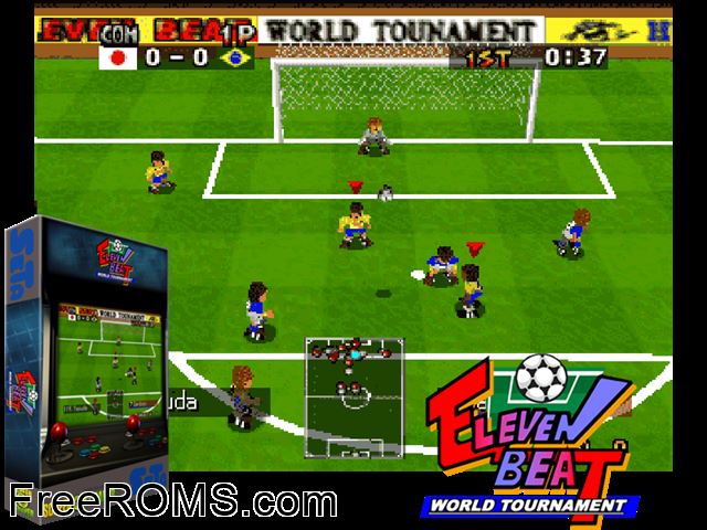 Eleven Beat MAME game showing 3D box cover and gameplay screenshot