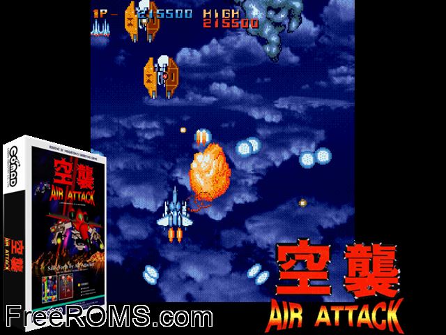 Air Attack MAME game showing 3D box cover and gameplay screenshot