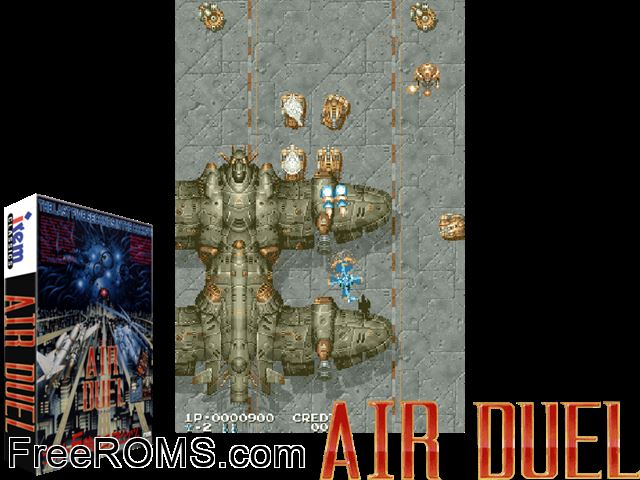 Air Duel (Japan) MAME game showing 3D box cover and gameplay screenshot