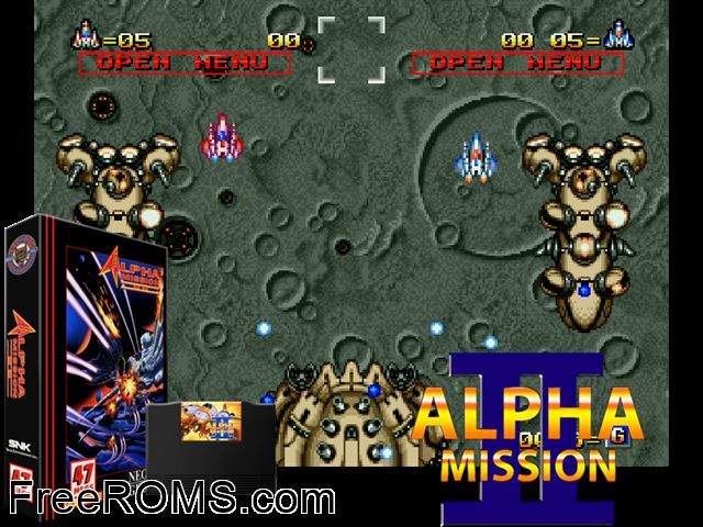 Alpha Mission II / ASO II - Last Guardian MAME game showing 3D box cover and gameplay screenshot