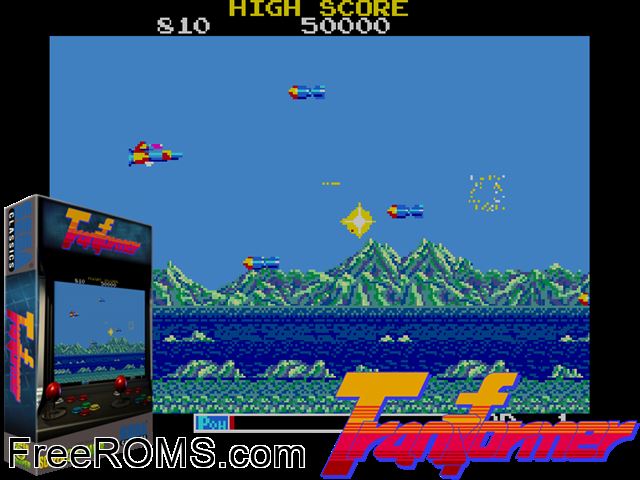Astro Flash (Japan) MAME game showing 3D box cover and gameplay screenshot