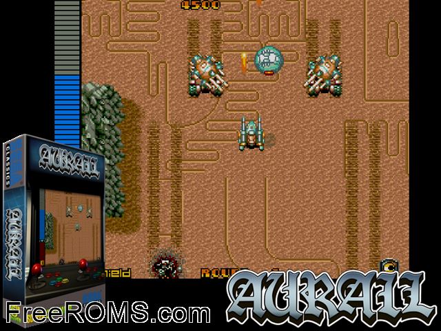 Aurail (set 3, US, unprotected) MAME game showing 3D box cover and gameplay screenshot