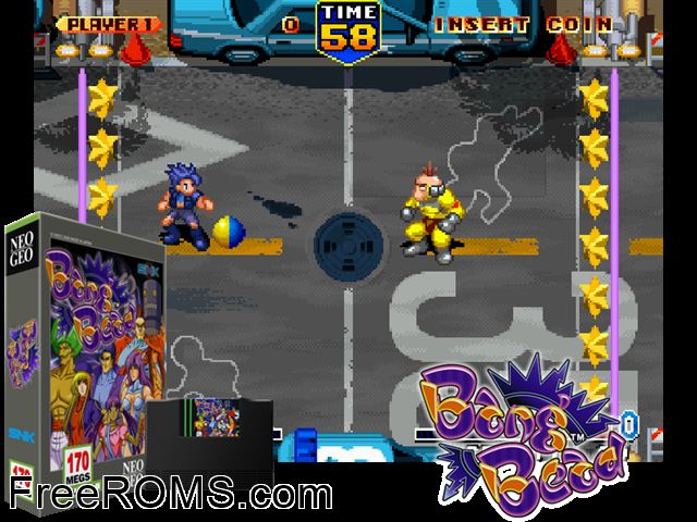Bang Bead MAME game showing 3D box cover and gameplay screenshot
