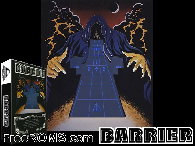 Barrier MAME game showing 3D box cover and gameplay screenshot