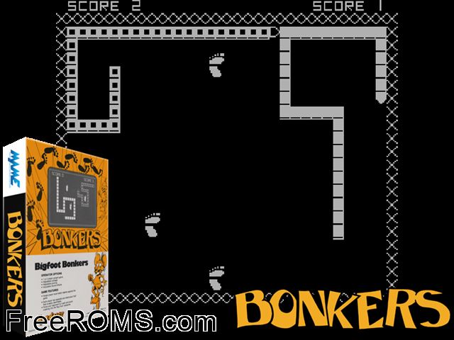 Bigfoot Bonkers MAME game showing 3D box cover and gameplay screenshot