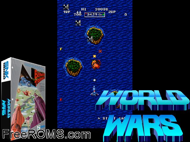 Bermuda Triangle (US older version) MAME game showing 3D box cover and gameplay screenshot