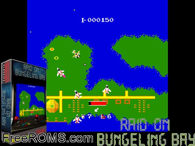 Vs. Raid on Bungeling Bay (Japan) MAME game showing 3D box cover and gameplay screenshot