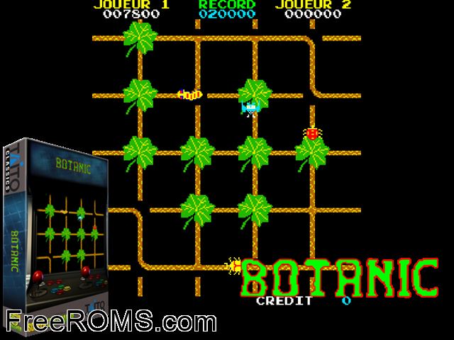 Botanic MAME game showing 3D box cover and gameplay screenshot