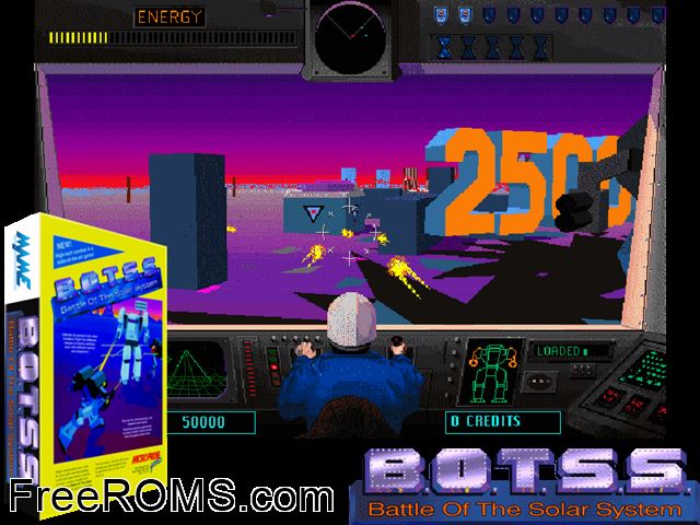 Battle of the Solar System (rev. 1.1) MAME game showing 3D box cover and gameplay screenshot