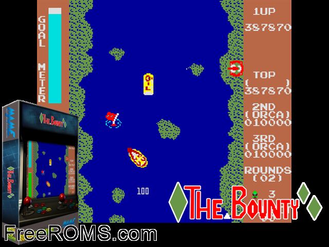 The Bounty MAME game showing 3D box cover and gameplay screenshot