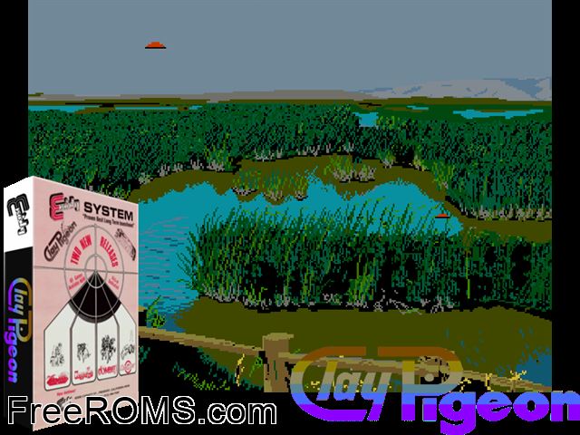 Clay Pigeon (version 2.0) MAME game showing 3D box cover and gameplay screenshot