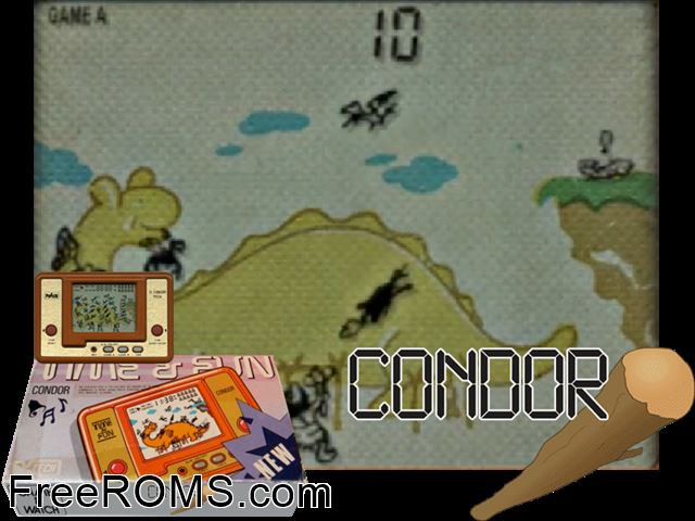 Condor MAME game showing 3D box cover and gameplay screenshot