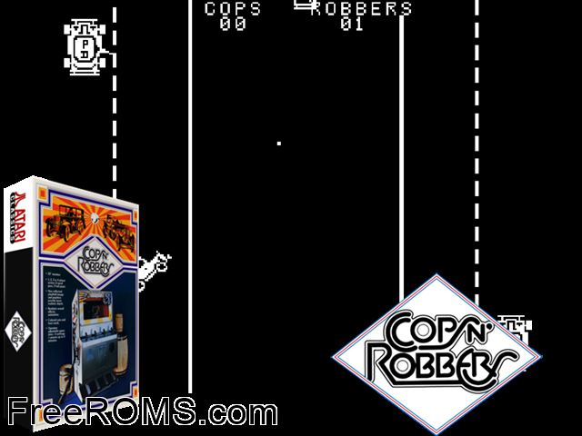Cops'n Robbers MAME game showing 3D box cover and gameplay screenshot