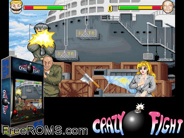 Crazy Fight MAME game showing 3D box cover and gameplay screenshot