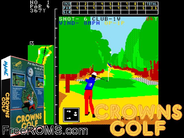 Champion Golf (bootleg Set 1) MAME game showing 3D box cover and gameplay screenshot