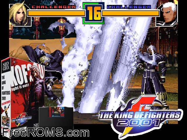 Crouching Tiger Hidden Dragon 2003 Super Plus (The King of Fighters 2001 bootleg) MAME game showing 3D box cover and gameplay screenshot
