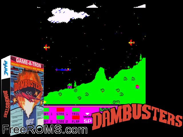 Dambusters (set 2) MAME game showing 3D box cover and gameplay screenshot
