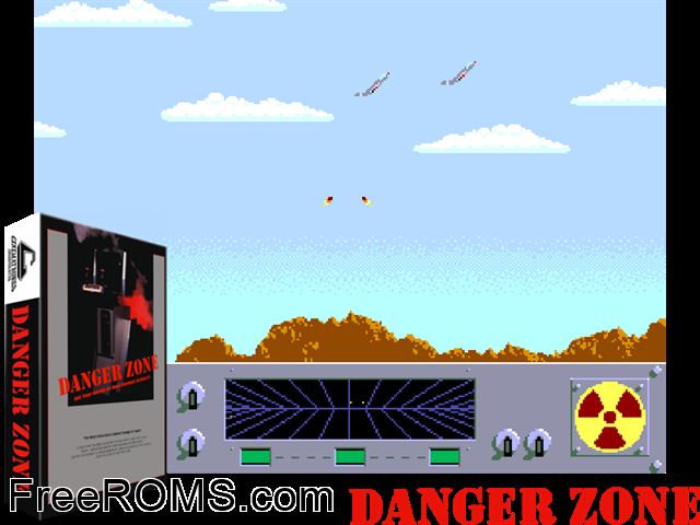 Danger Zone MAME game showing 3D box cover and gameplay screenshot