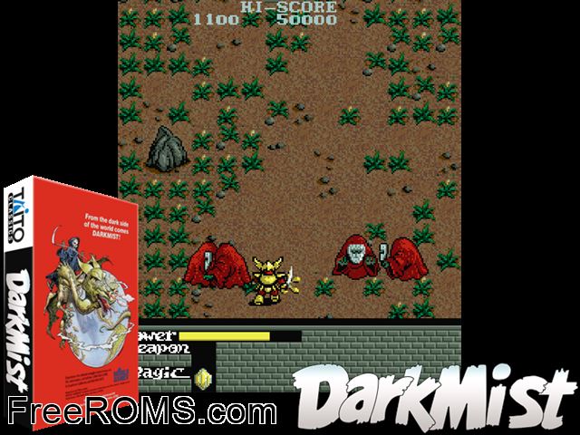 The Lost Castle In Darkmist MAME game showing 3D box cover and gameplay screenshot