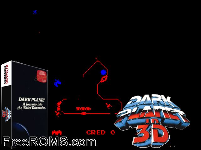 Dark Planet MAME game showing 3D box cover and gameplay screenshot