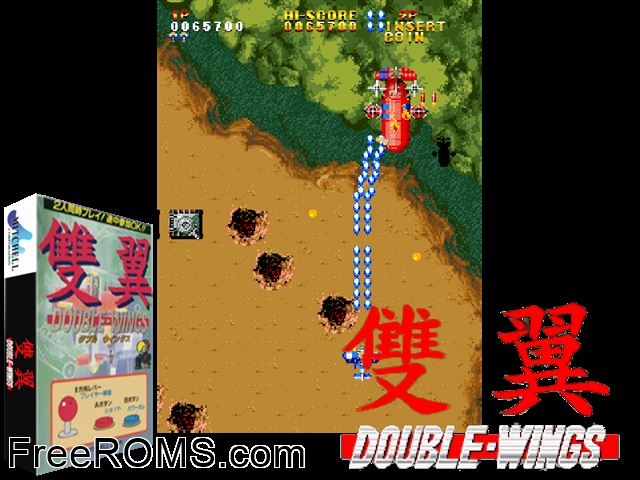 Double Wings MAME game showing 3D box cover and gameplay screenshot