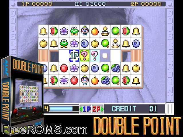 Double Point MAME game showing 3D box cover and gameplay screenshot
