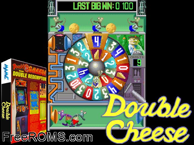 Double Cheese MAME game showing 3D box cover and gameplay screenshot