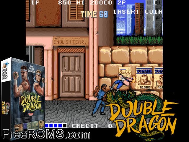 Double Dragon (World Set 2) MAME game showing 3D box cover and gameplay screenshot