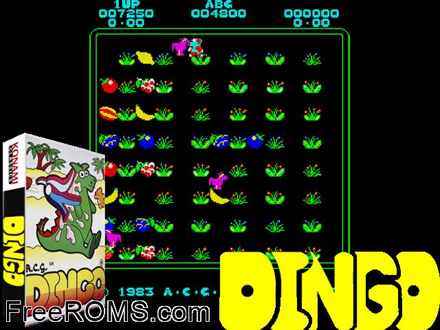 Dingo (encrypted) MAME game showing 3D box cover and gameplay screenshot