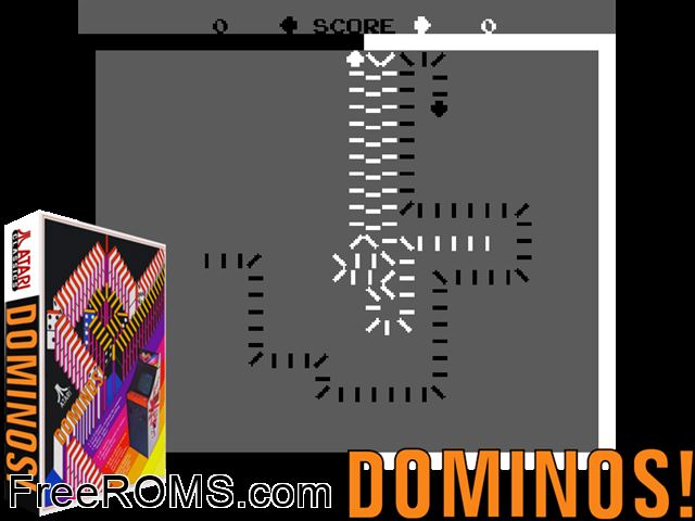 Dominos MAME game showing 3D box cover and gameplay screenshot