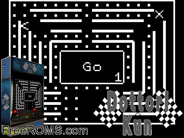 Dottori Kun (old version) MAME game showing 3D box cover and gameplay screenshot