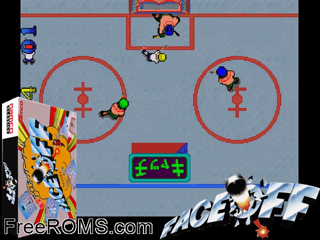 Face Off (Japan) MAME game showing 3D box cover and gameplay screenshot