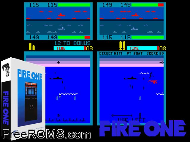 Fire One MAME game showing 3D box cover and gameplay screenshot
