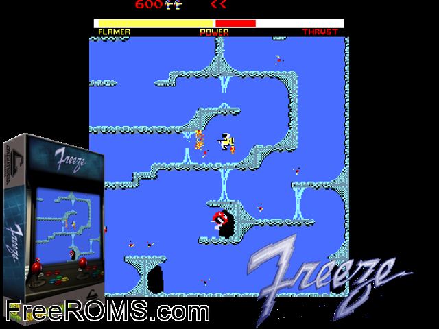 Freeze MAME game showing 3D box cover and gameplay screenshot