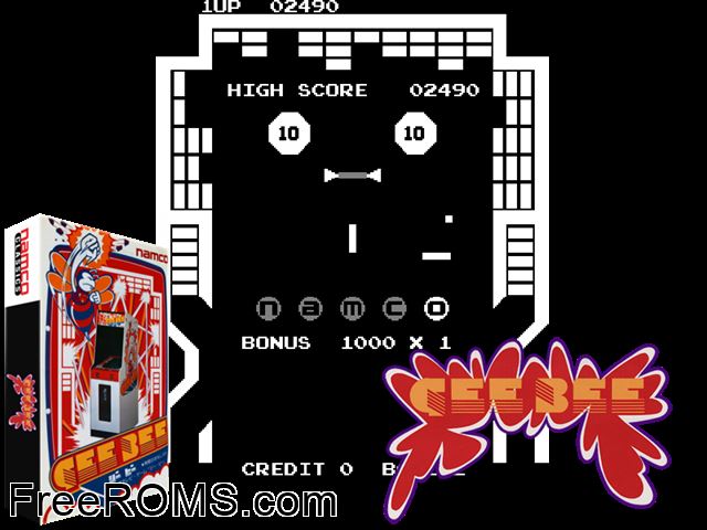 Gee Bee (Gremlin) MAME game showing 3D box cover and gameplay screenshot