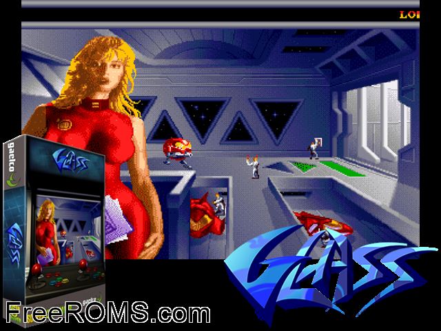 Glass (Ver 1.1) MAME game showing 3D box cover and gameplay screenshot