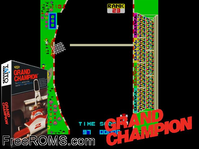 Grand Champion MAME game showing 3D box cover and gameplay screenshot
