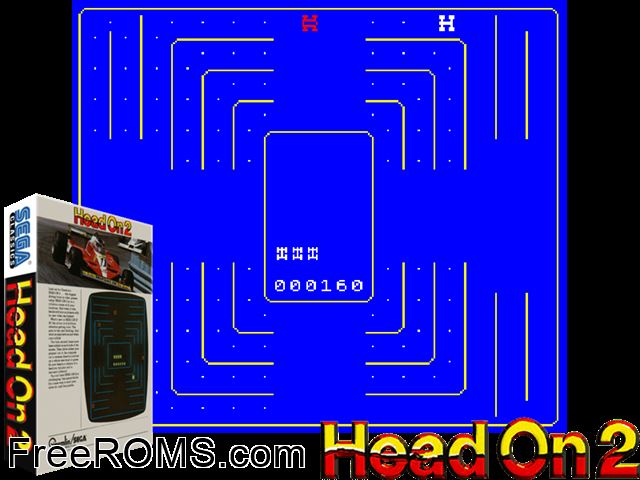 Head On 2 MAME game showing 3D box cover and gameplay screenshot