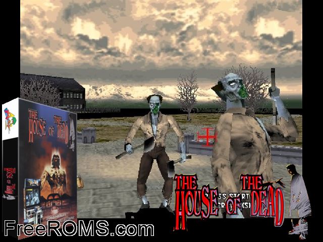 House of the Dead MAME game showing 3D box cover and gameplay screenshot